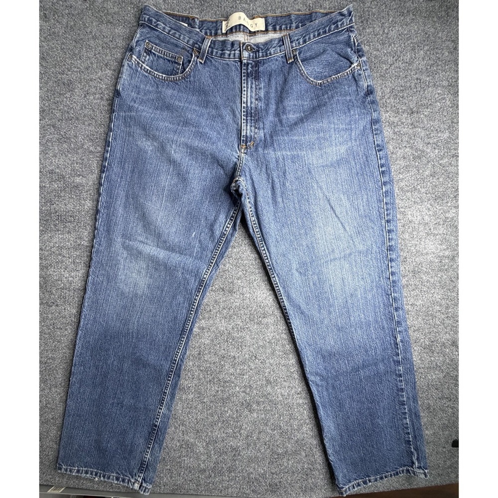 Arizona Men's Baggy Jeans Medium‎ Wash Size 38x32 100% Cotton